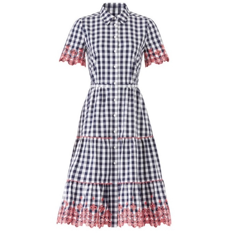 Draper James gingham shirt dress